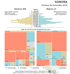 Sonora. Víctimas de homicidio 2018